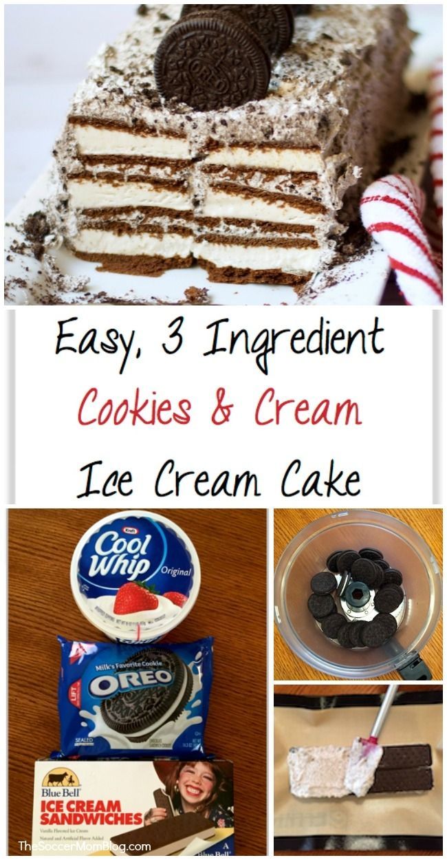 The EASIEST Homemade Ice Cream Cake - Only 3 Ingredients -   18 cake Ice Cream oreo ideas