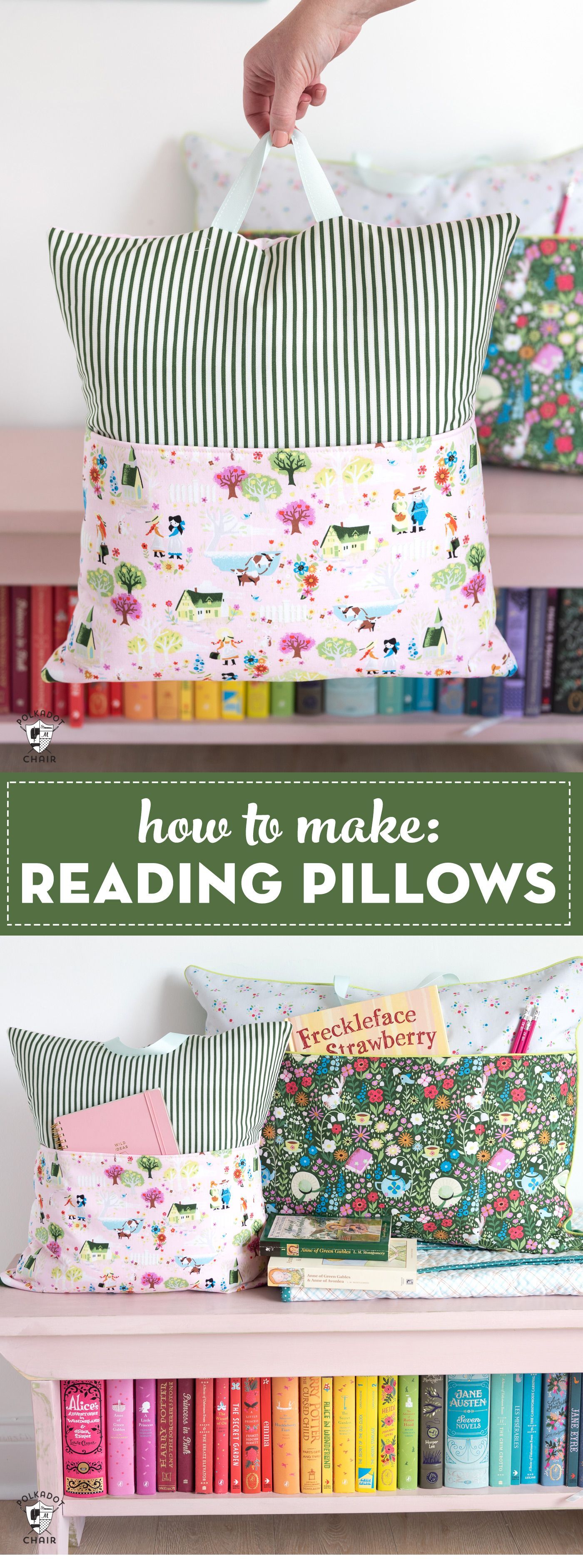 EASY Reading Pillow Pattern -   18 fabric crafts Pillows easy diy ideas