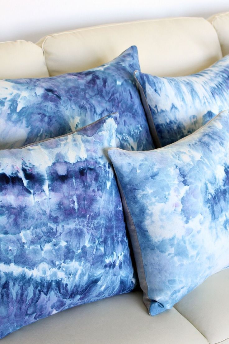 DIY Ice Dye Pillows -   18 fabric crafts Pillows easy diy ideas
