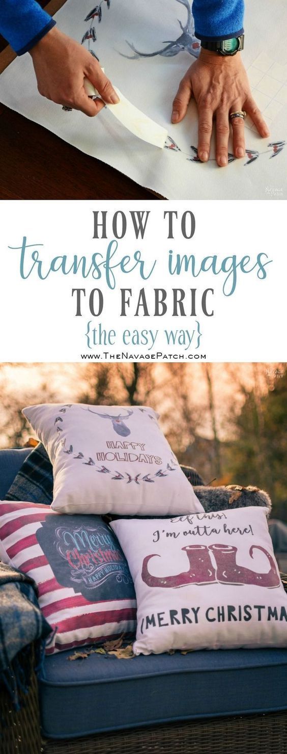 Image Transfer to Fabric -   18 fabric crafts Pillows easy diy ideas