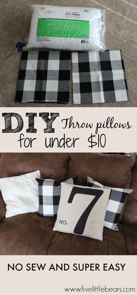 DIY Throw Pillows For Under $10 -   18 fabric crafts Pillows easy diy ideas