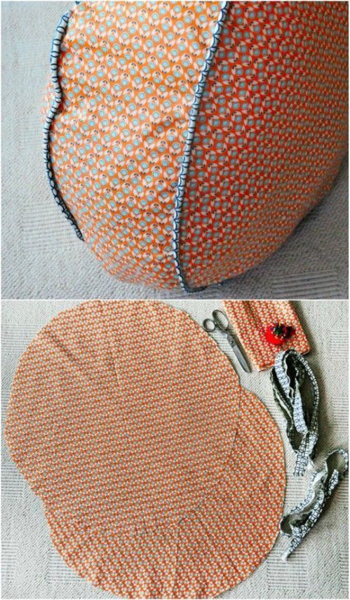 22 Easy DIY Giant Floor Pillows and Cushions That Are Fun And Relaxing -   18 fabric crafts Pillows easy diy ideas