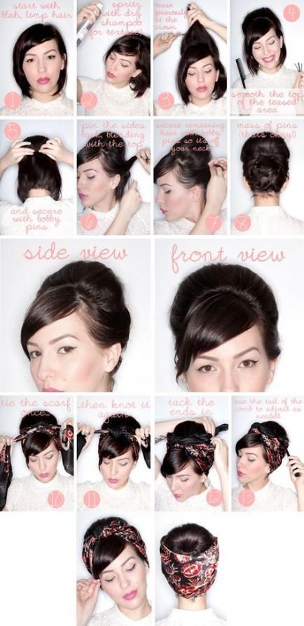 44+ trendy hairstyles bandana rockabilly hair tutorials -   18 hairstyles Bandana short hair ideas