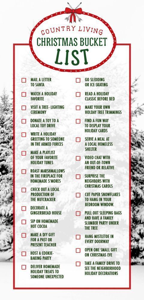 16 Christmas Charts To Help You Survive The Holidays -   18 holiday Activities list ideas