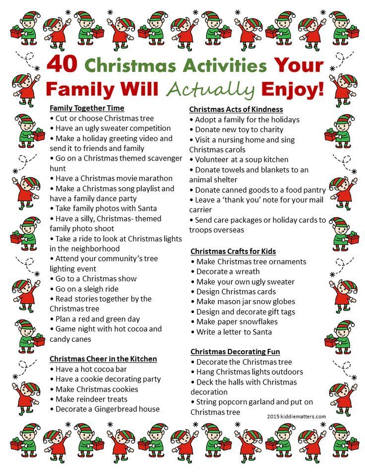 40 Christmas Activities Your Family Will Actually Enjoy -   18 holiday Activities list ideas
