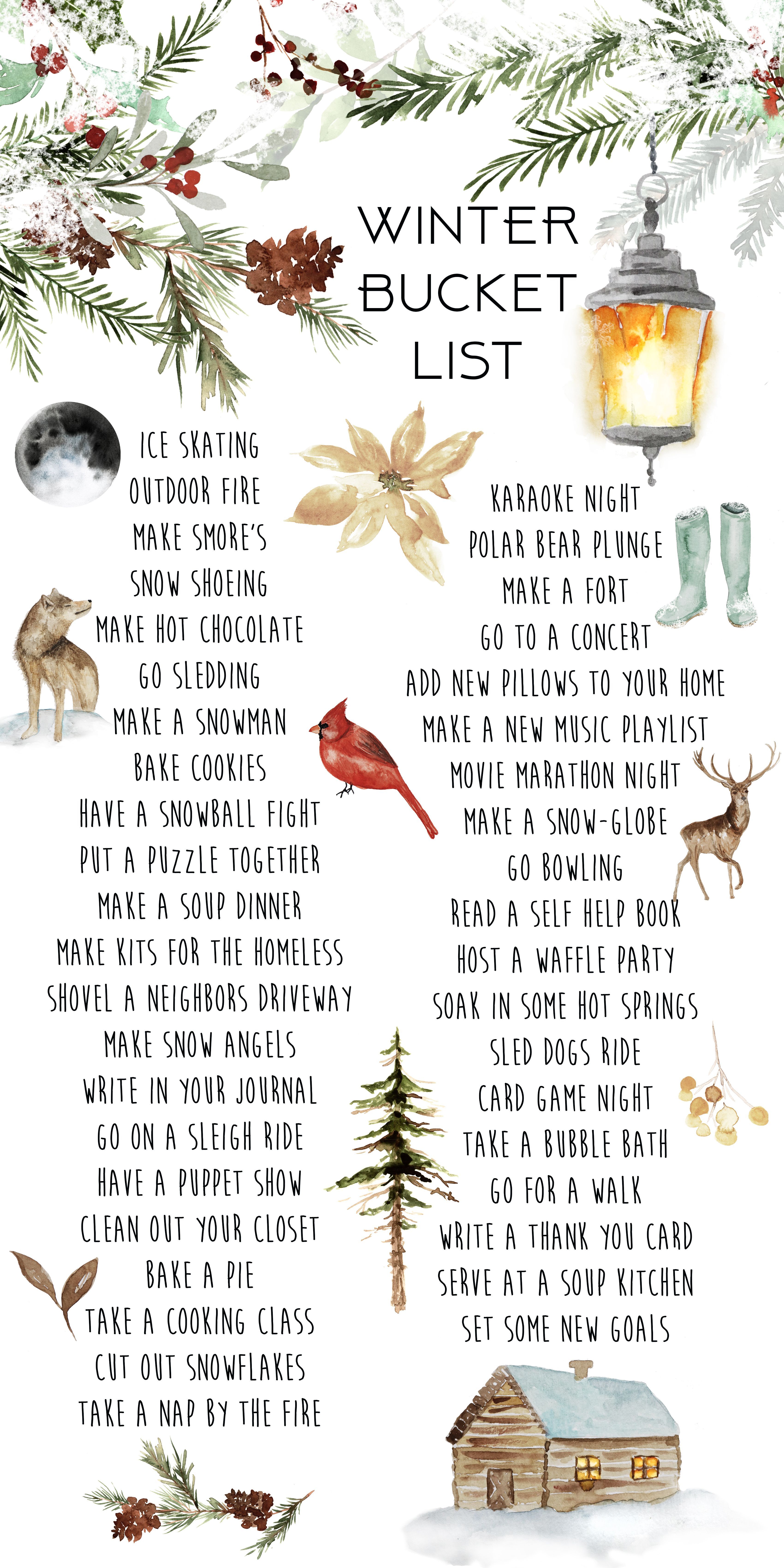 40 Activities to Cross Off Your Winter Bucket List -   18 holiday Activities list ideas