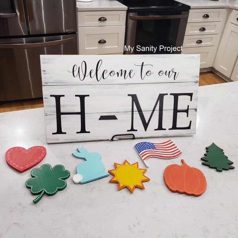 Interchangeable HOME Signs -   19 diy projects Creative cool ideas