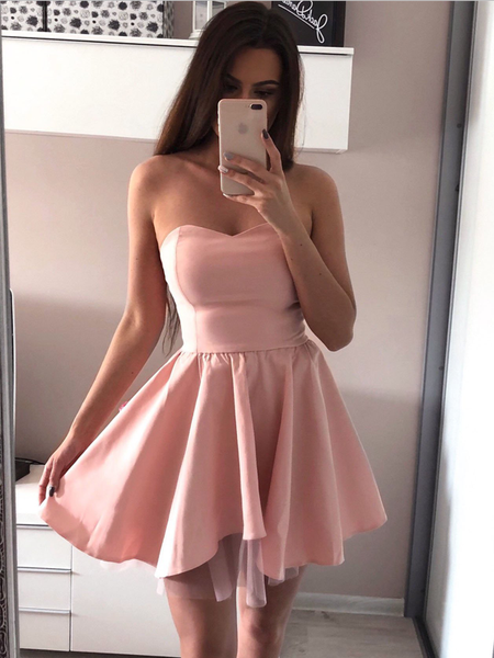 Sexy Sweetheart Simple A Line Pink Mini Short Homecoming Dress, BTW139 Sexy Sweetheart Simple A Line Pink Mini Short Homecoming Dress, BTW139 -   19 dress Formal short ideas