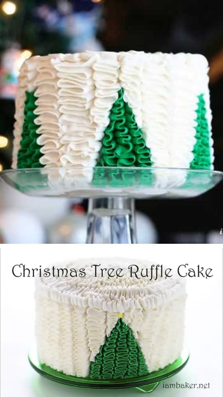 Christmas Tree Ruffle Cake -   20 amazing cake Videos ideas