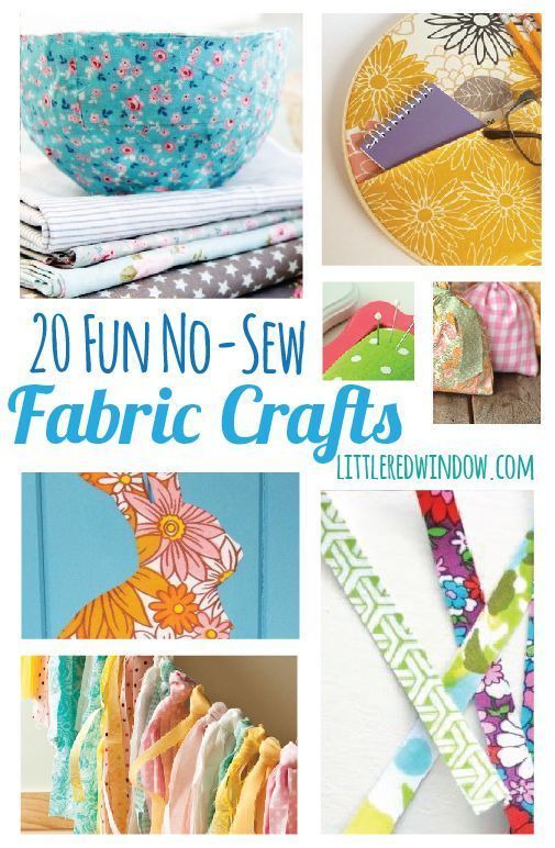 20 Fun No-Sew Fabric Crafts -   22 fabric crafts No Sew scrap ideas