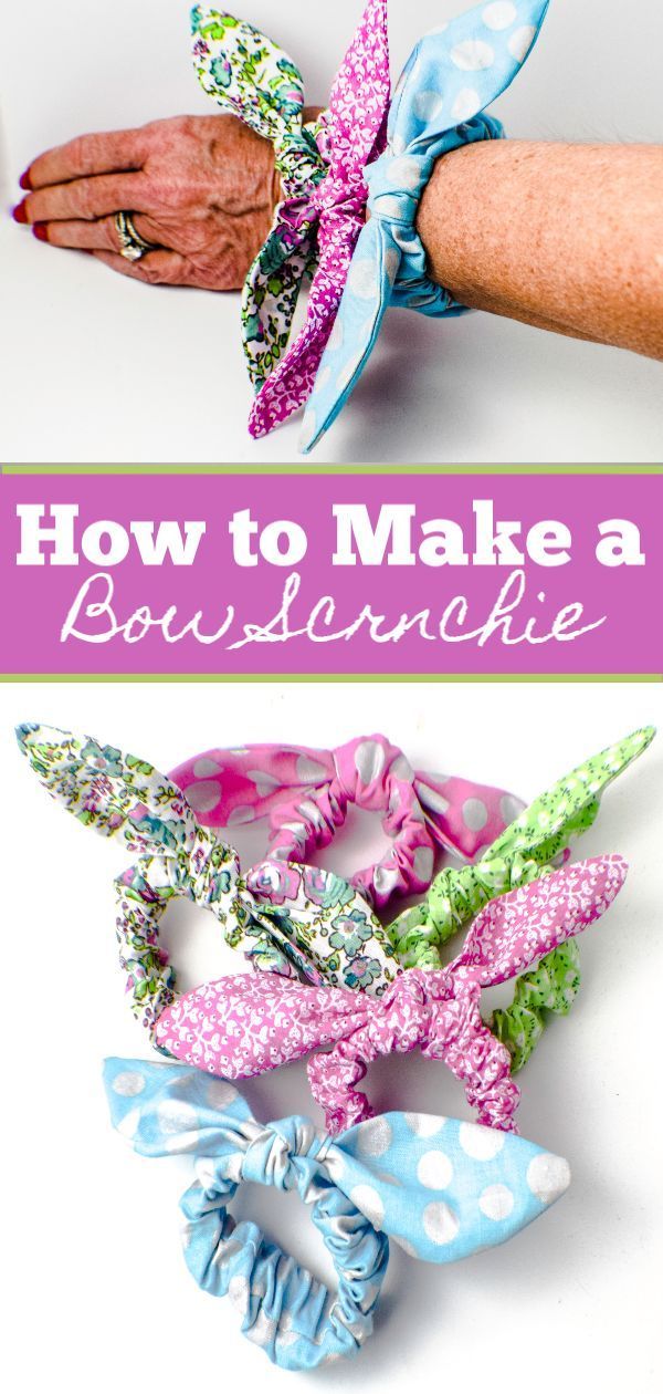 How to Make Bow Scrunchies -   22 fabric crafts No Sew scrap ideas