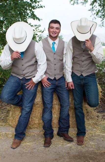 23+ Ideas Wedding Country Groomsmen Cowboy Hats -   6 wedding Rustic groomsmen ideas