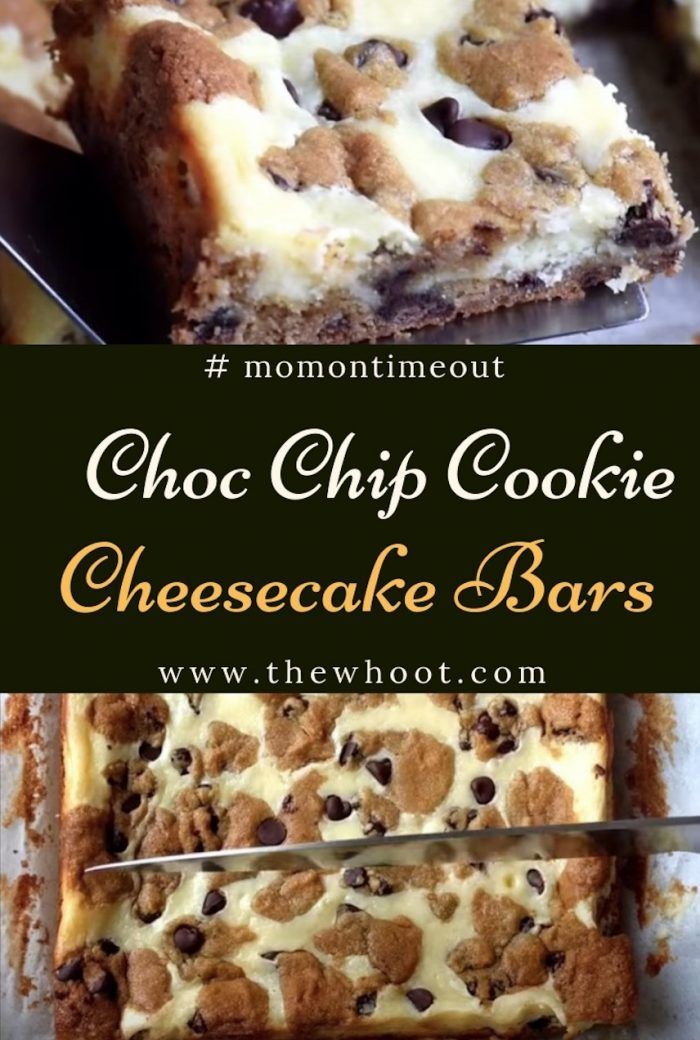 Chocolate Chip Cookie Cheesecake Bars -   7 desserts Amazing cheesecake bars ideas