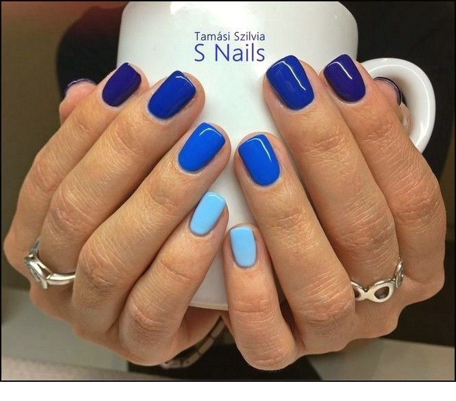 Must Have  Summer Nail Art -   7 hair Blue nail nail ideas