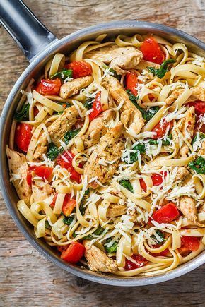 Tomato Spinach Chicken Pasta -   7 healthy recipes Chicken pasta ideas