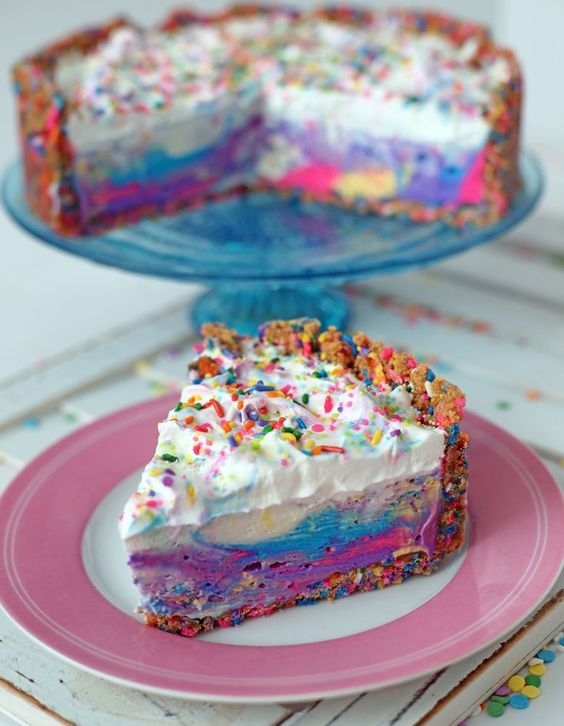 Unicorn Pie with Sprinkle Crust -   9 desserts Birthday sprinkles ideas