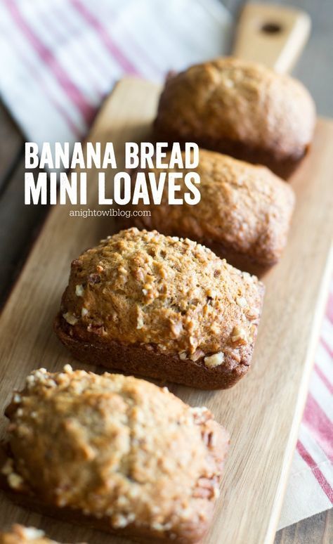 9 desserts Mini banana bread ideas