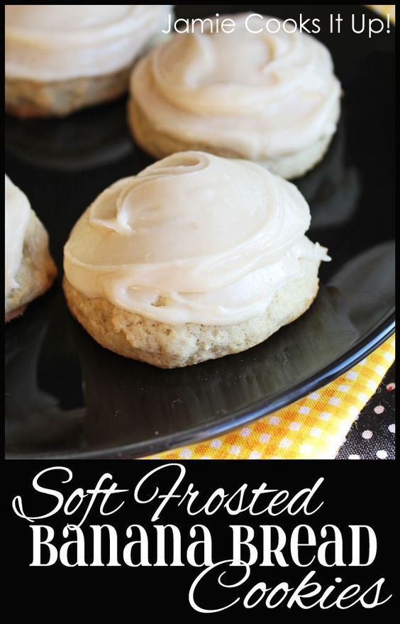 Soft Frosted Banana Bread Cookies -   9 desserts Mini banana bread ideas