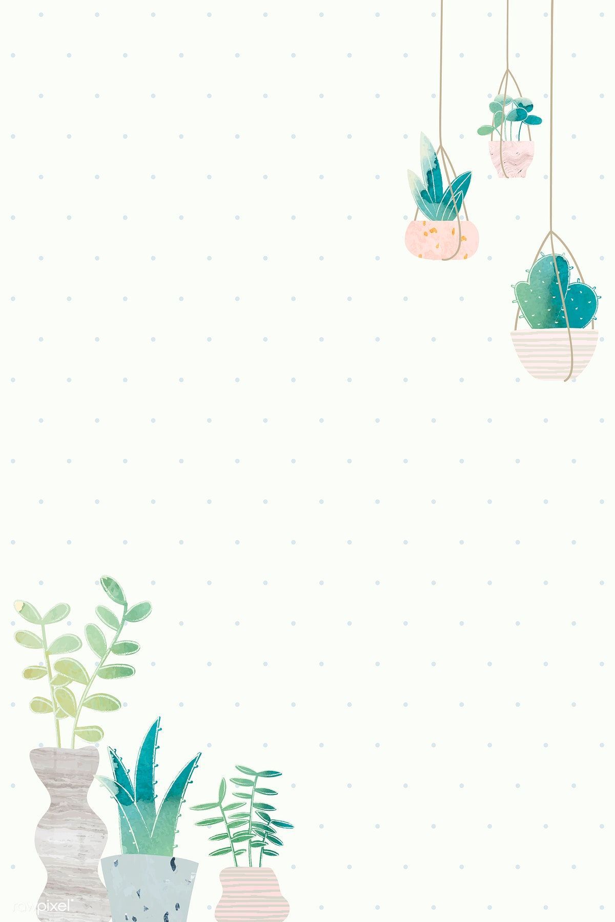 Download premium illustration of Blank cactus frame design vector 1017071 -   9 plants Illustration succulent ideas
