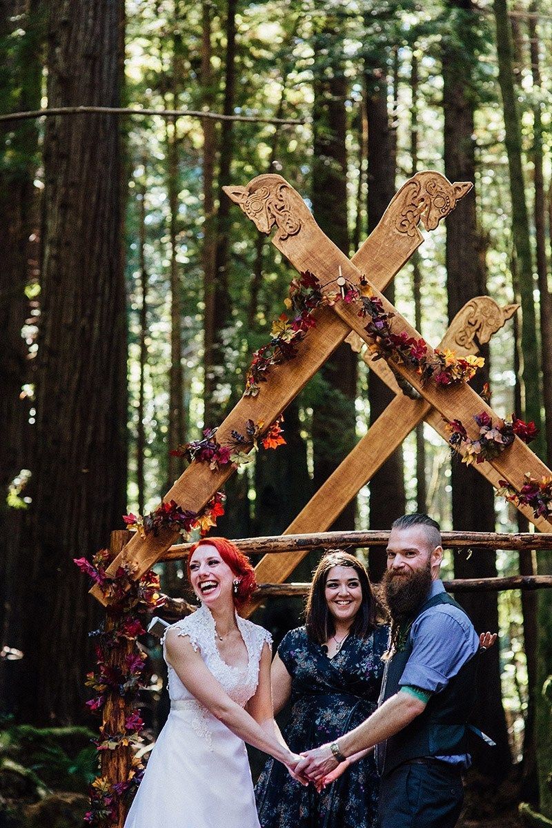 FALL for this autumn wedding with a Nordic ceremony, axe-throwing, and camping -   9 wedding Forest honeymoons ideas