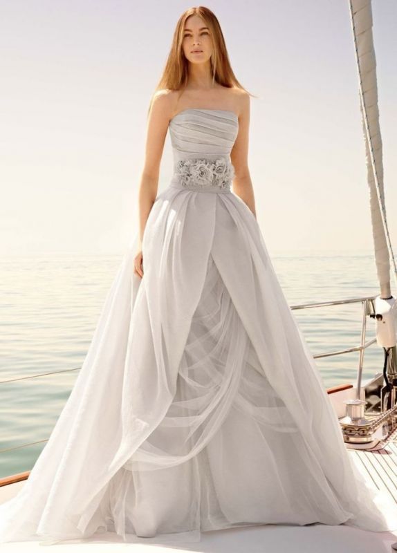 White by Vera Wang Textured Organza Wedding Dress Style VW351178, Ivory, 0 -   10 dress Beautiful vera wang ideas