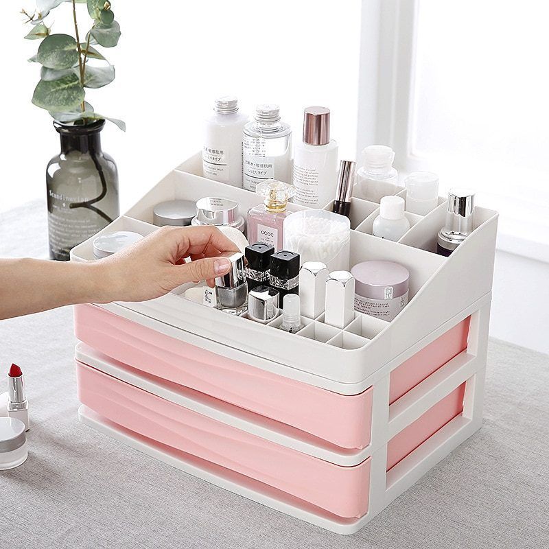 JULY'S SONG Plastic Cosmetic Drawer Makeup Organizer Makeup Storage Box -   10 makeup Storage containers ideas