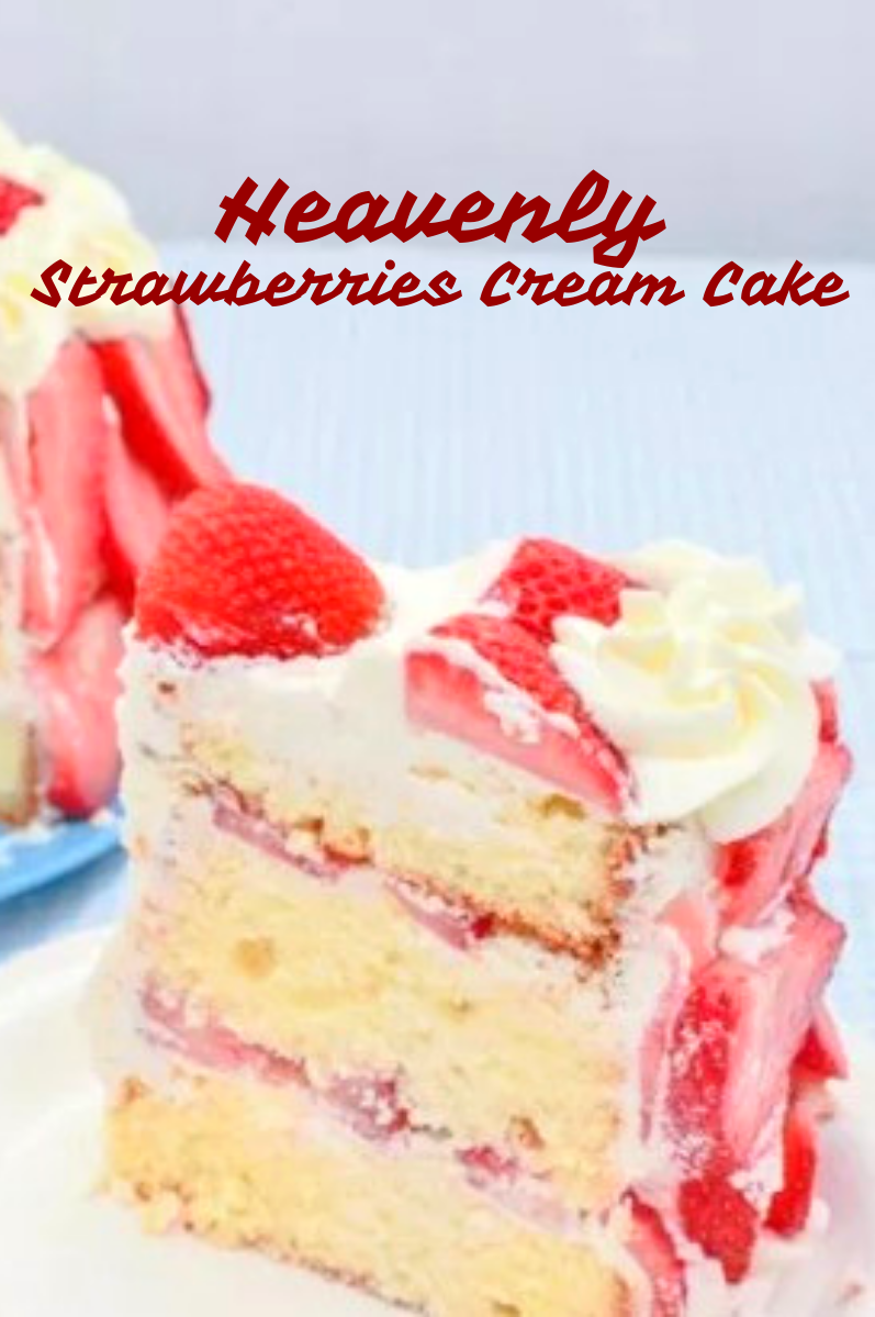 Heavenly Strawberries Cream Cake -   11 cake Strawberry cream ideas