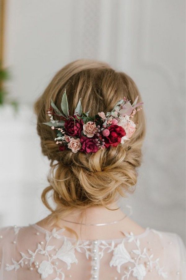 20 Gorgeous Wedding Hairstyles with Flowers for Fall -   11 floral hair Accessories ideas