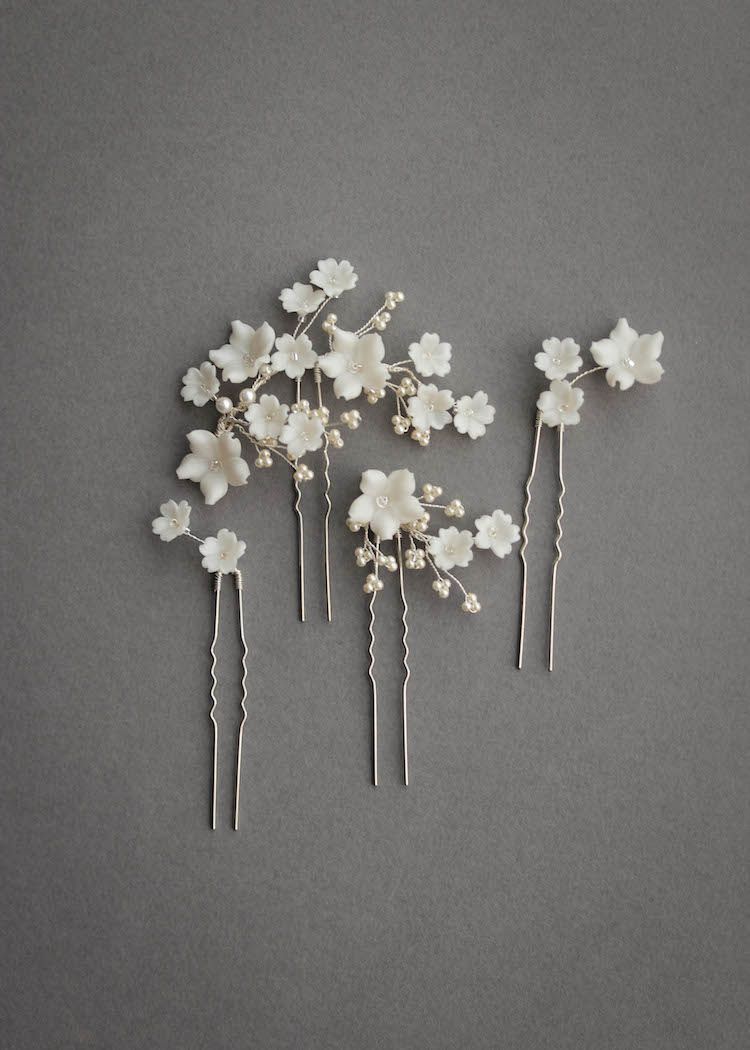LAURETTE | Floral wedding hair pins -   11 floral hair Accessories ideas
