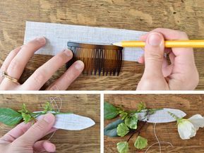 DIY Silk Floral Hair Comb -   11 floral hair Accessories ideas