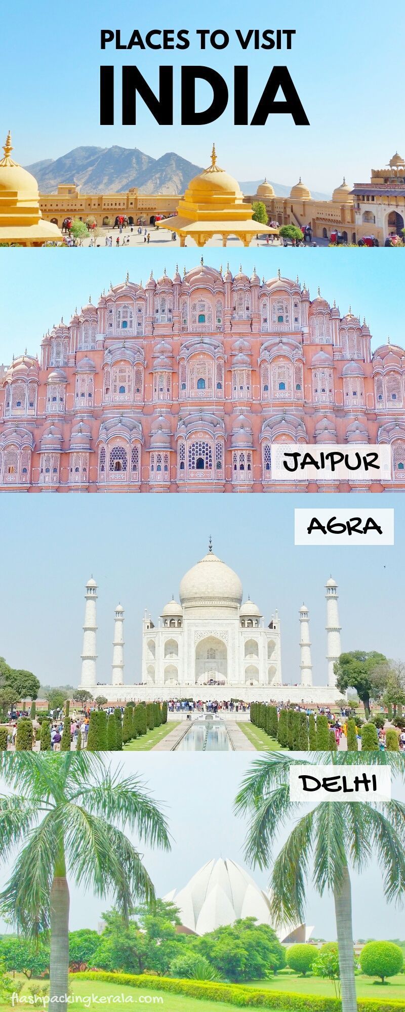 Golden Triangle India itinerary 2019 as DIY tour by train, bus, taxi рџљЉ Backpacking India -   11 travel destinations India taj mahal ideas