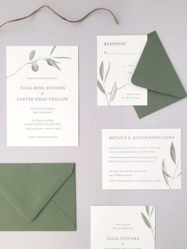 11 wedding Card green ideas