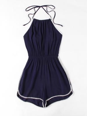 Navy Blue Classic Romper -   12 dress For Teens summer ideas