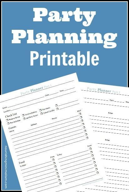 FREE Party Planning Worksheet -   12 Event Planning Worksheet for kids ideas