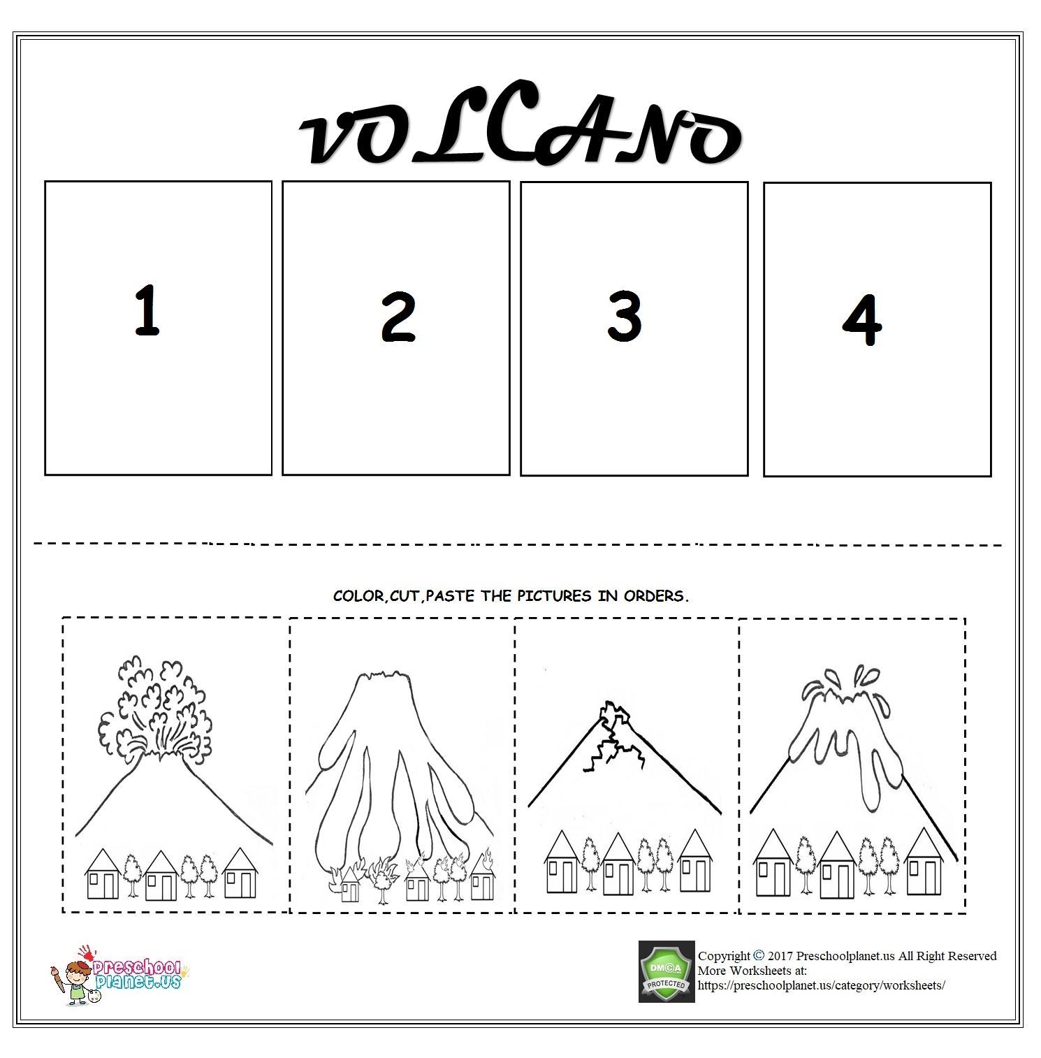 Volcano sequencing worksheet for kids -   12 Event Planning Worksheet for kids ideas