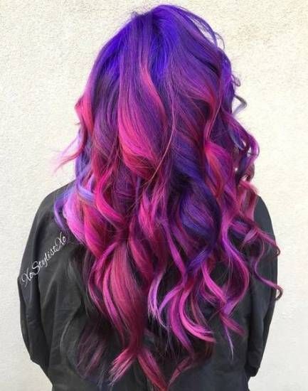 21 Super Ideas For Hair Color Pink And Blue Beautiful -   12 hair Purple iris ideas