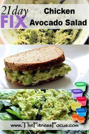 21 Day Fix Approved Chicken Avocado Salad -   12 healthy recipes Easy 21 day fix ideas