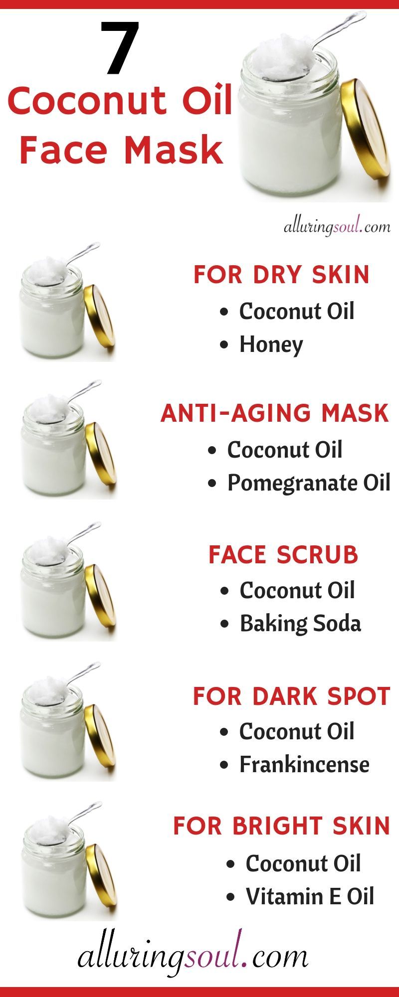 7 Coconut Oil Face Mask For Flawless Skin -   12 skin care Redness coconut oil ideas