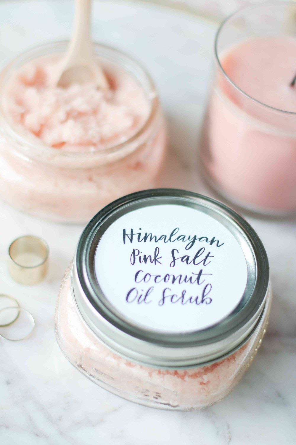 DIY Himalayan Pink Salt Coconut Oil Scrub -   12 skin care Redness coconut oil ideas