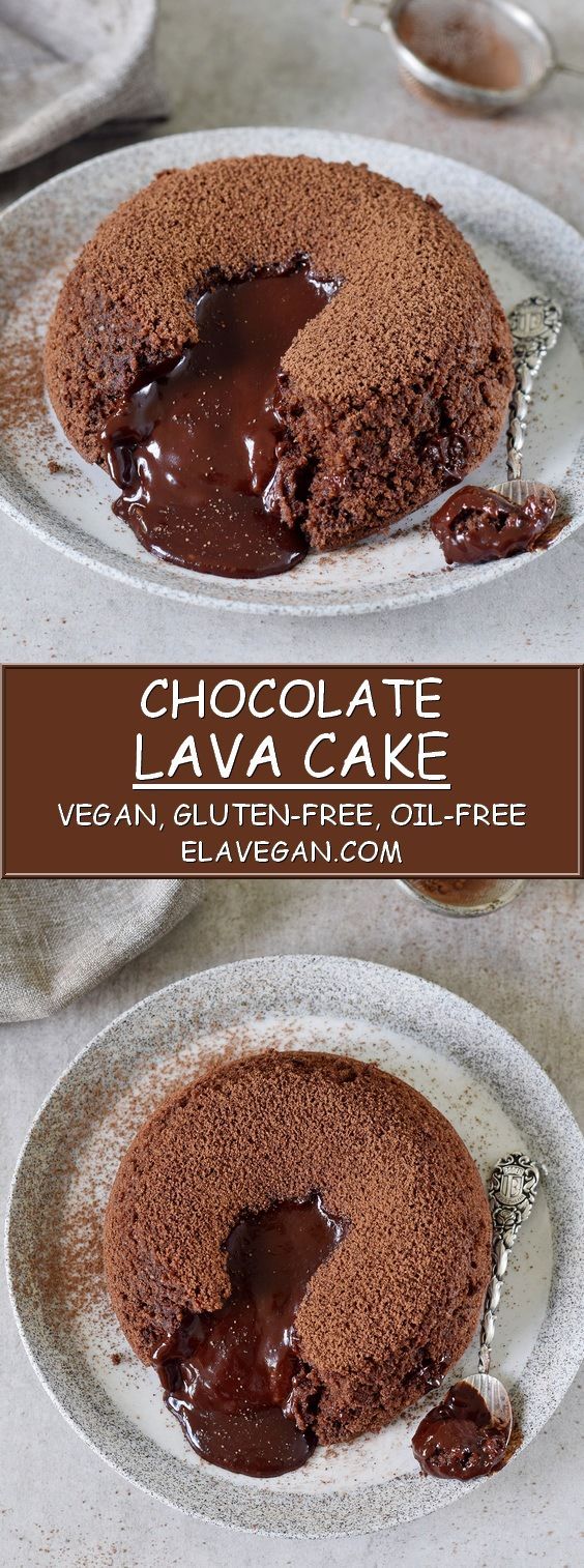 Vegan Molten lava cake (gluten-free) -   13 cake Chocolate vegan ideas