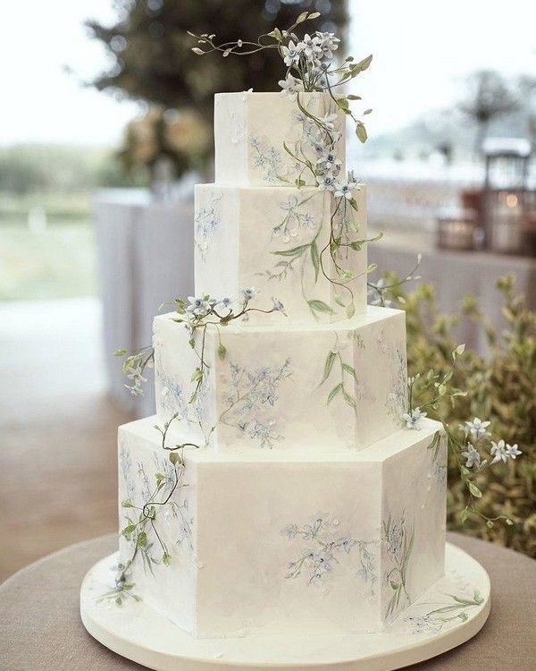20 Simpale White and Greenery Wedding Color Ideas -   13 desserts Cake wedding ideas