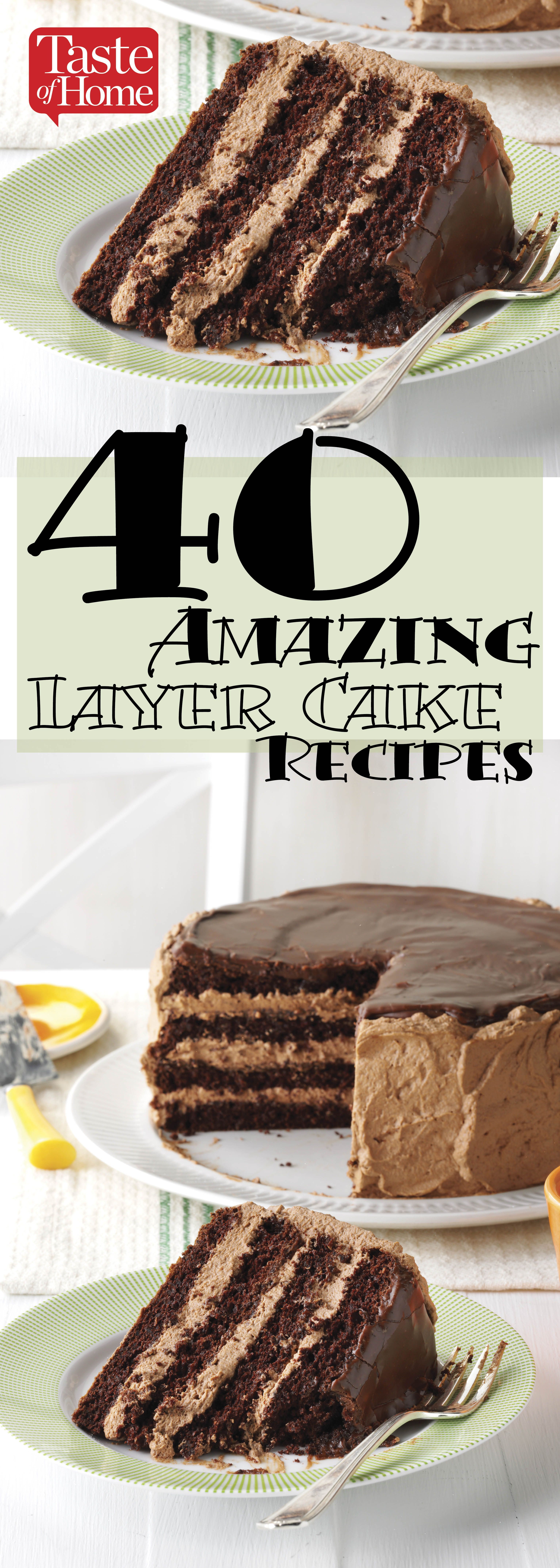40 Amazing Layer Cake Recipes -   13 different cake Layer ideas
