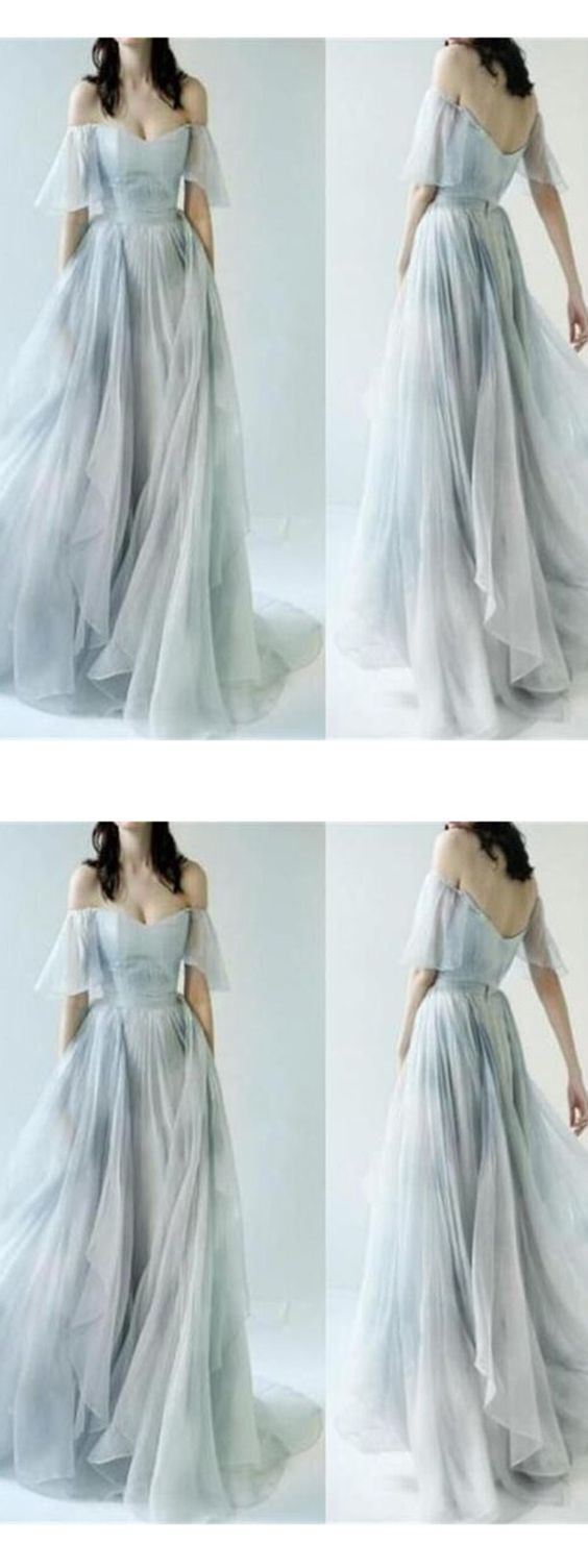 Chic A Line Prom Dress Modest Elegant Cheap Long Prom Dress -   13 dress Modest fancy ideas