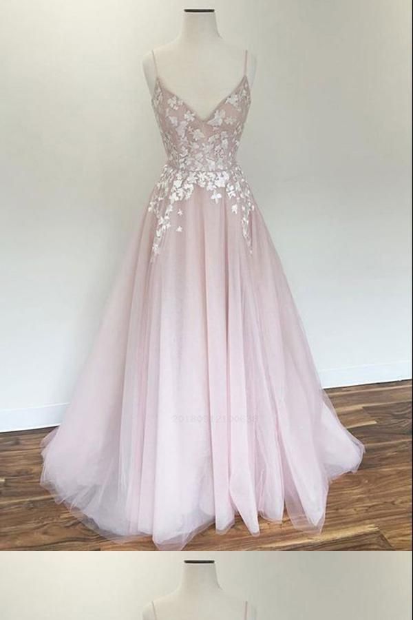 Delightful Prom Dress With Appliques, Prom Dress Pink, Prom Dress Long, Modest Prom Dress -   13 dress Modest fancy ideas