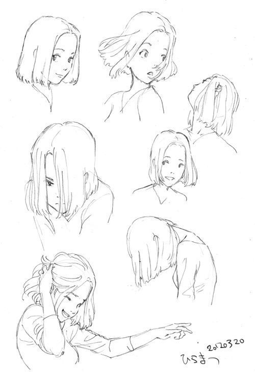 Drawing Hair Ideas -   13 hairstyles Drawing manga art ideas