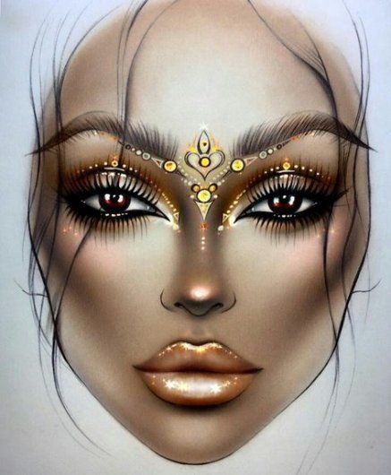 New Makeup Artist Illustration Face Charts Ideas -   13 makeup Wallpaper drawing ideas