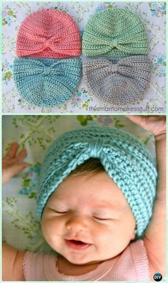 Crochet Turban Hat Free Patterns & Instructions -   14 knitting and crochet Hats free pattern ideas