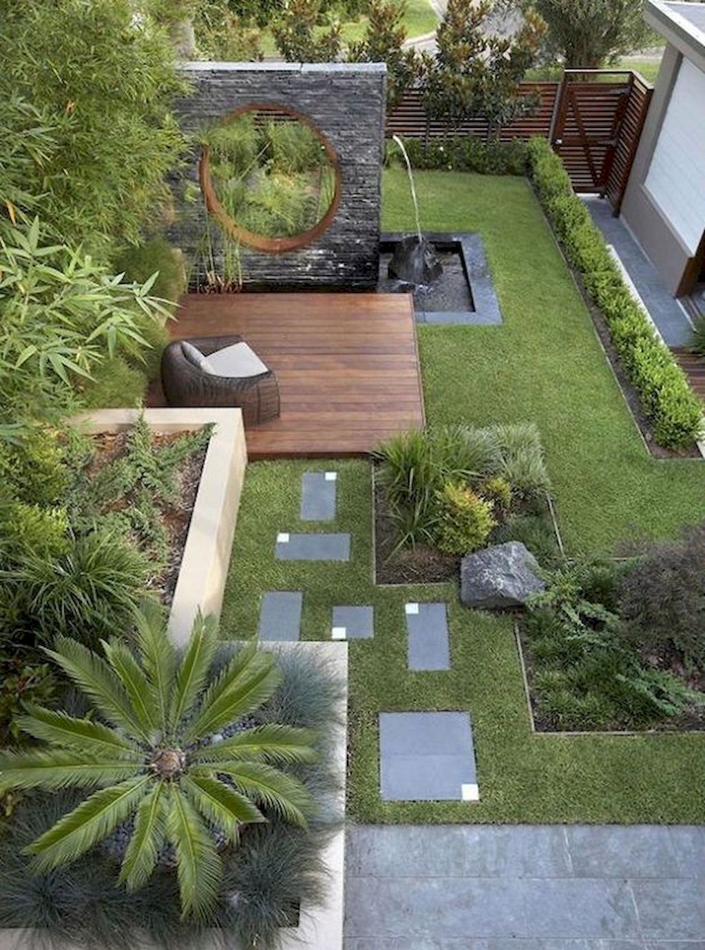 55 Small Garden and Landscaping Design for Small Backyard Ideas -   15 garden design Wall decks ideas
