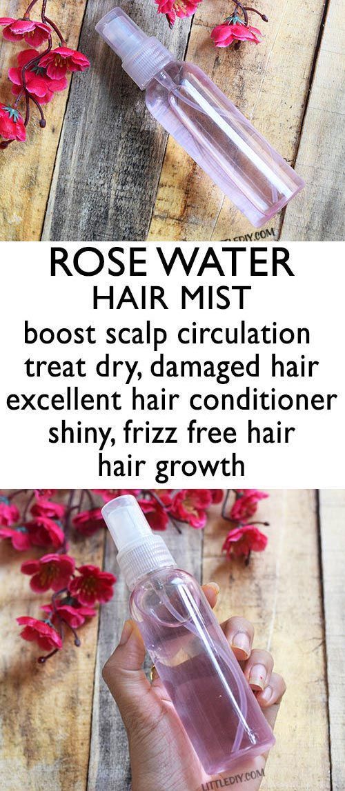 Rose Water Hair Mist for shiny, frizz free hair -   15 hair Healthy simple ideas