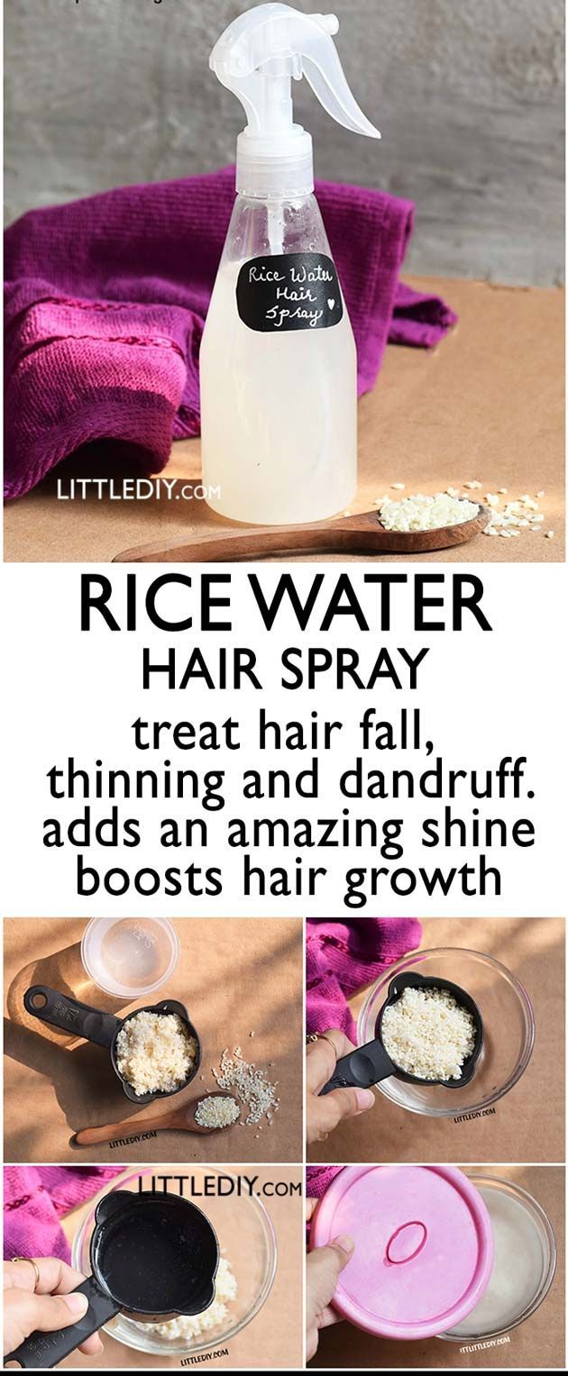 RICE WATER HAIR SPRAY FOR DRY DAMAGED HAIR -   15 hair Healthy simple ideas